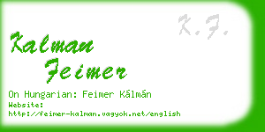 kalman feimer business card